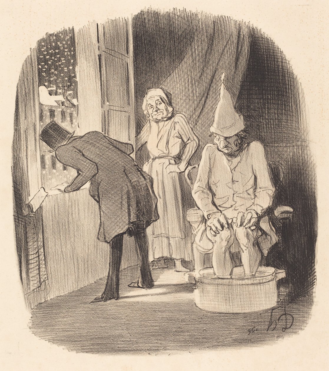 Inconveniente de poner su alojamiento... de Honoré Daumier