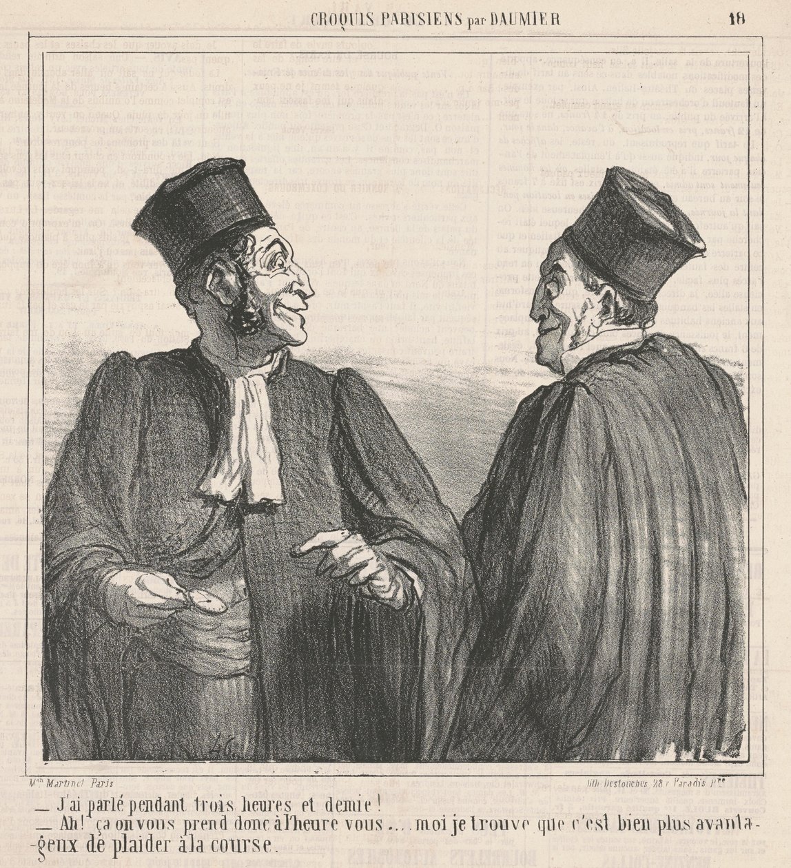 ¡He hablado ... tres horas y media! de Honoré Daumier