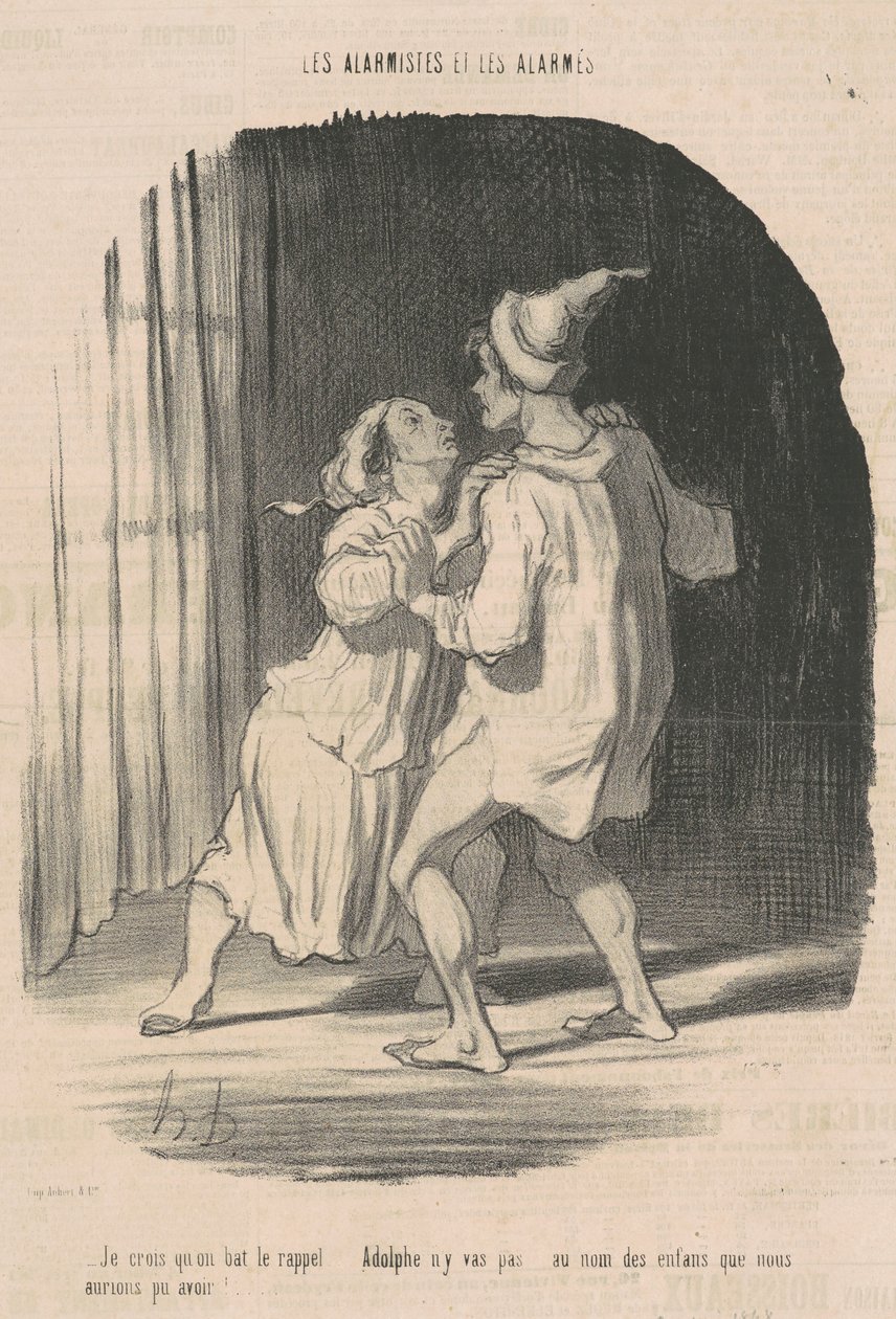 Creo que están tocando el tambor ... de Honoré Daumier