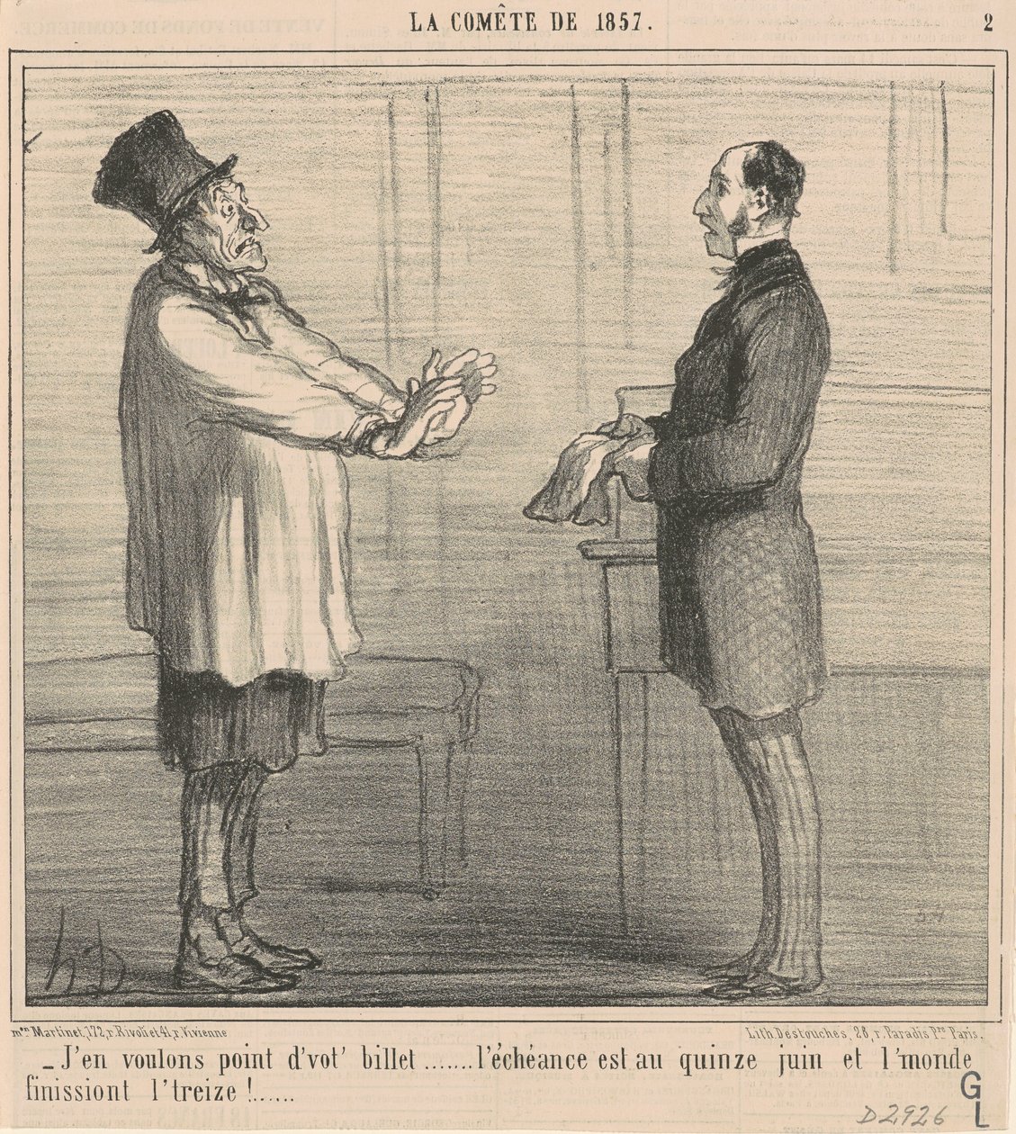 No queremos su billete ... de Honoré Daumier