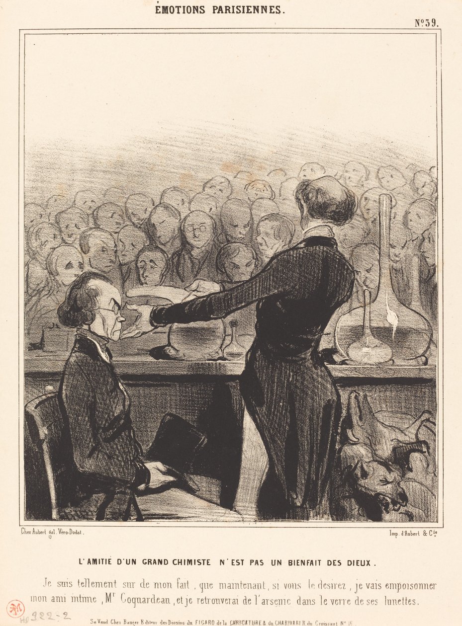 La amistad de un gran químico de Honoré Daumier