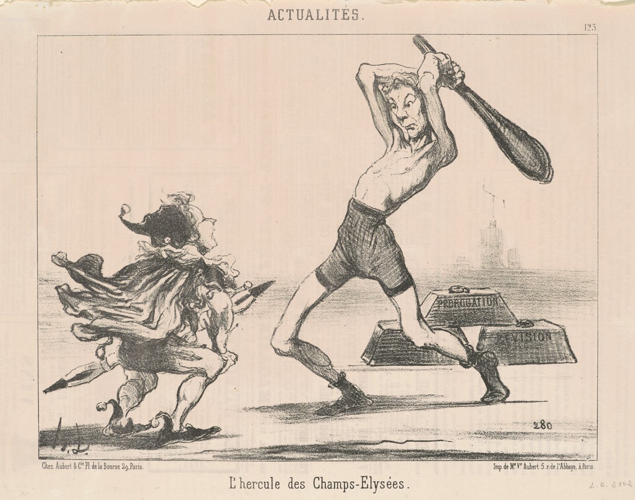 El Hércules de los Campos Elíseos de Honoré Daumier