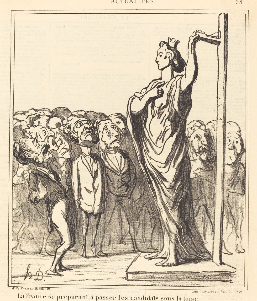 Francia preparándose para pasar... de Honoré Daumier