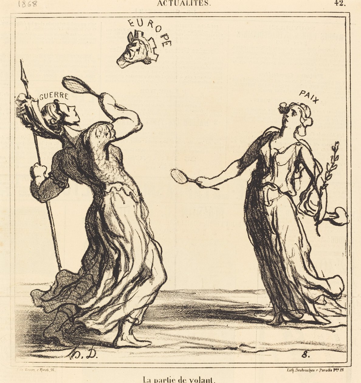 La partida de volante de Honoré Daumier