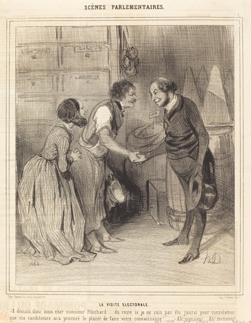 La Visita electoral de Honoré Daumier