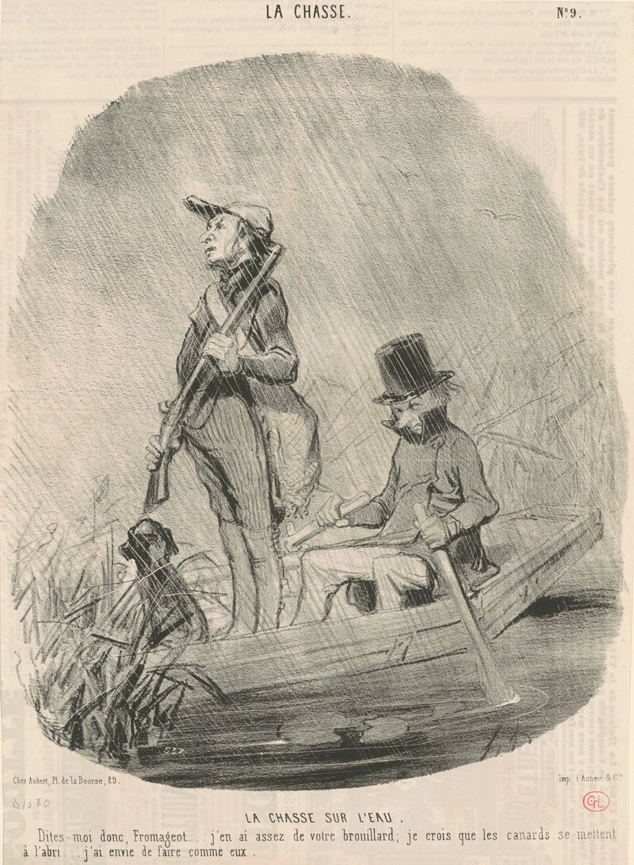 La caza en el agua de Honoré Daumier