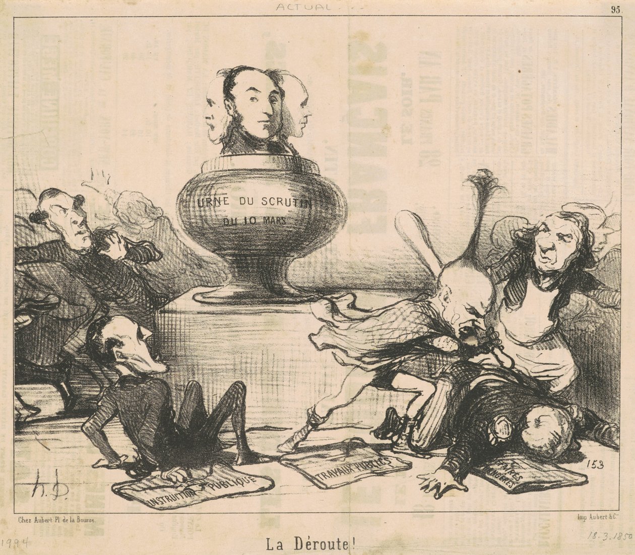 ¡La derrota! de Honoré Daumier
