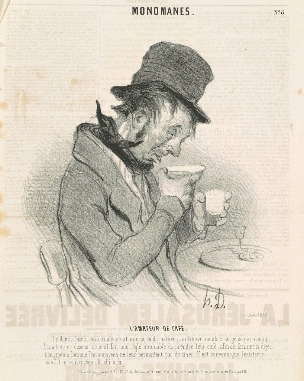 El aficionado al café de Honoré Daumier