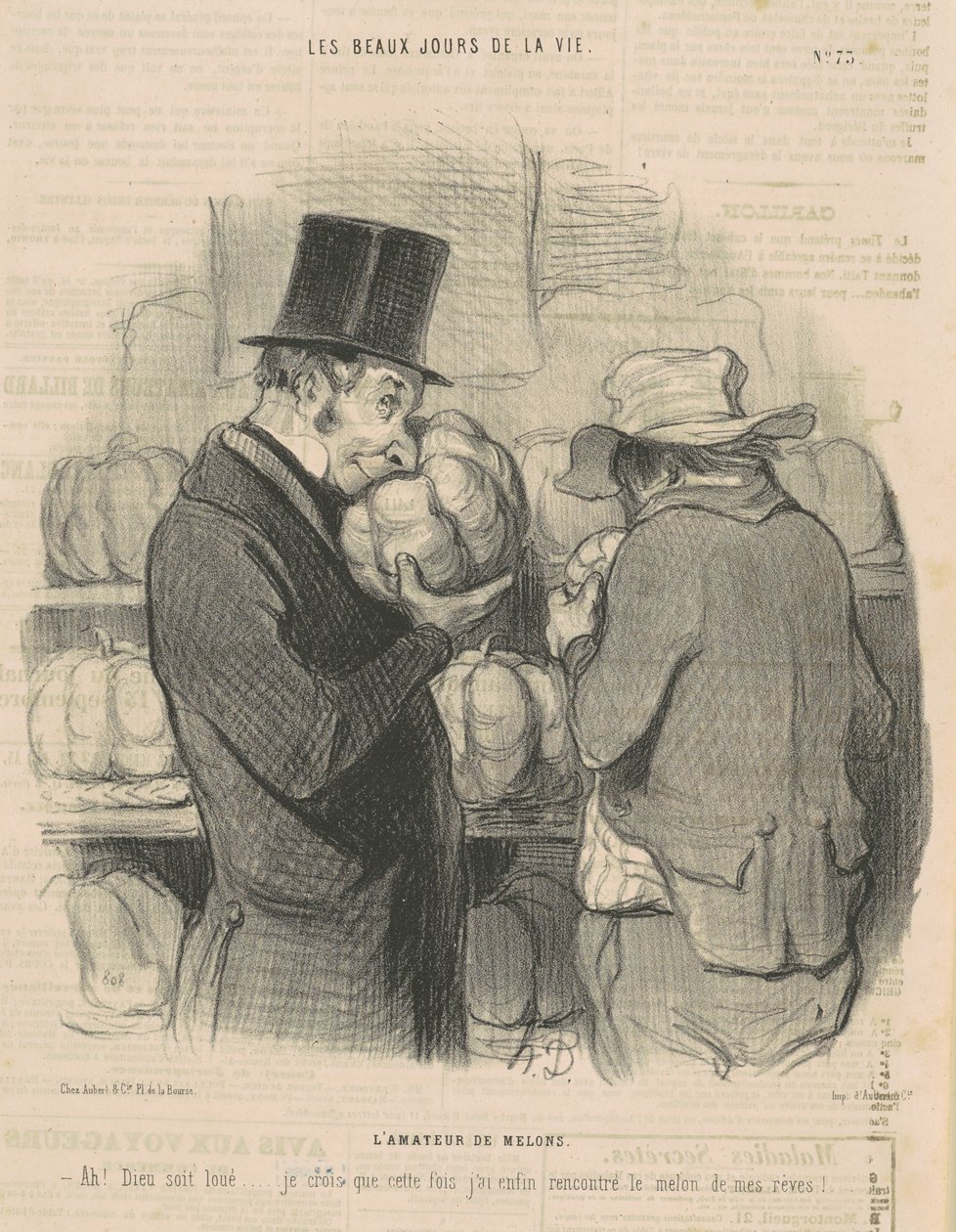 El aficionado a los melones de Honoré Daumier