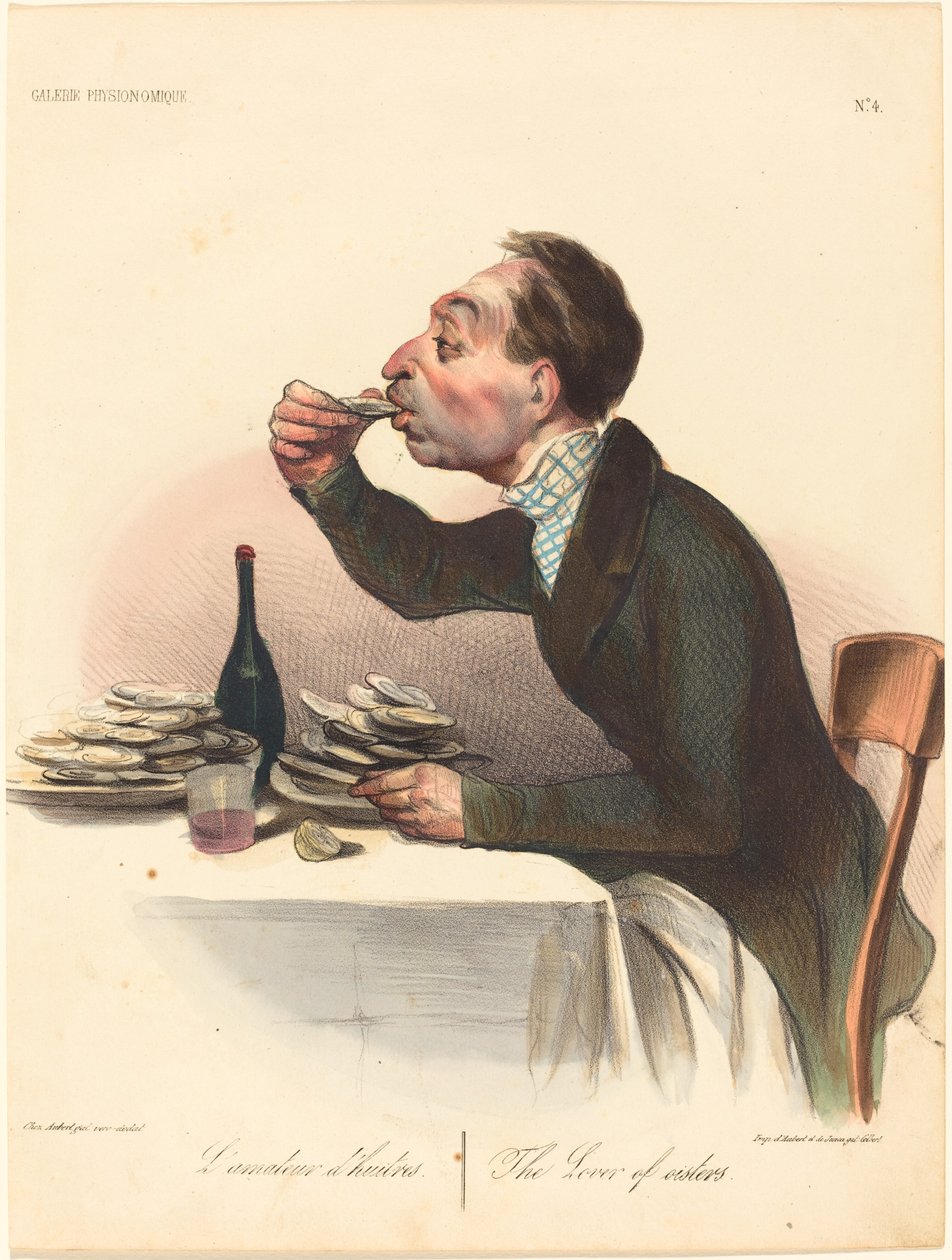 El Aficionado a las Ostras de Honoré Daumier