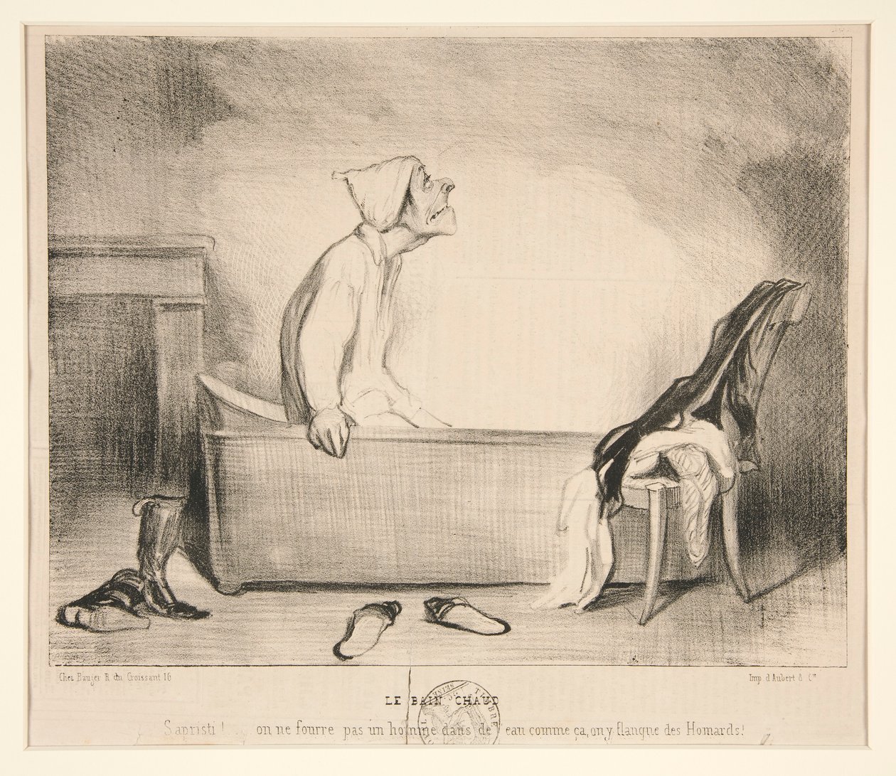 El Baño Caliente. ¡Mierda santa! de Honoré Daumier