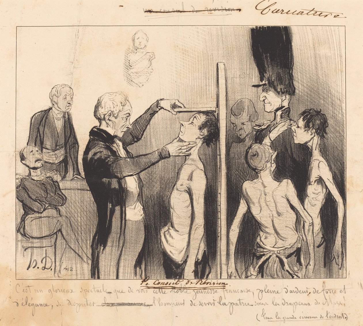 El Consejo de revisión de Honoré Daumier