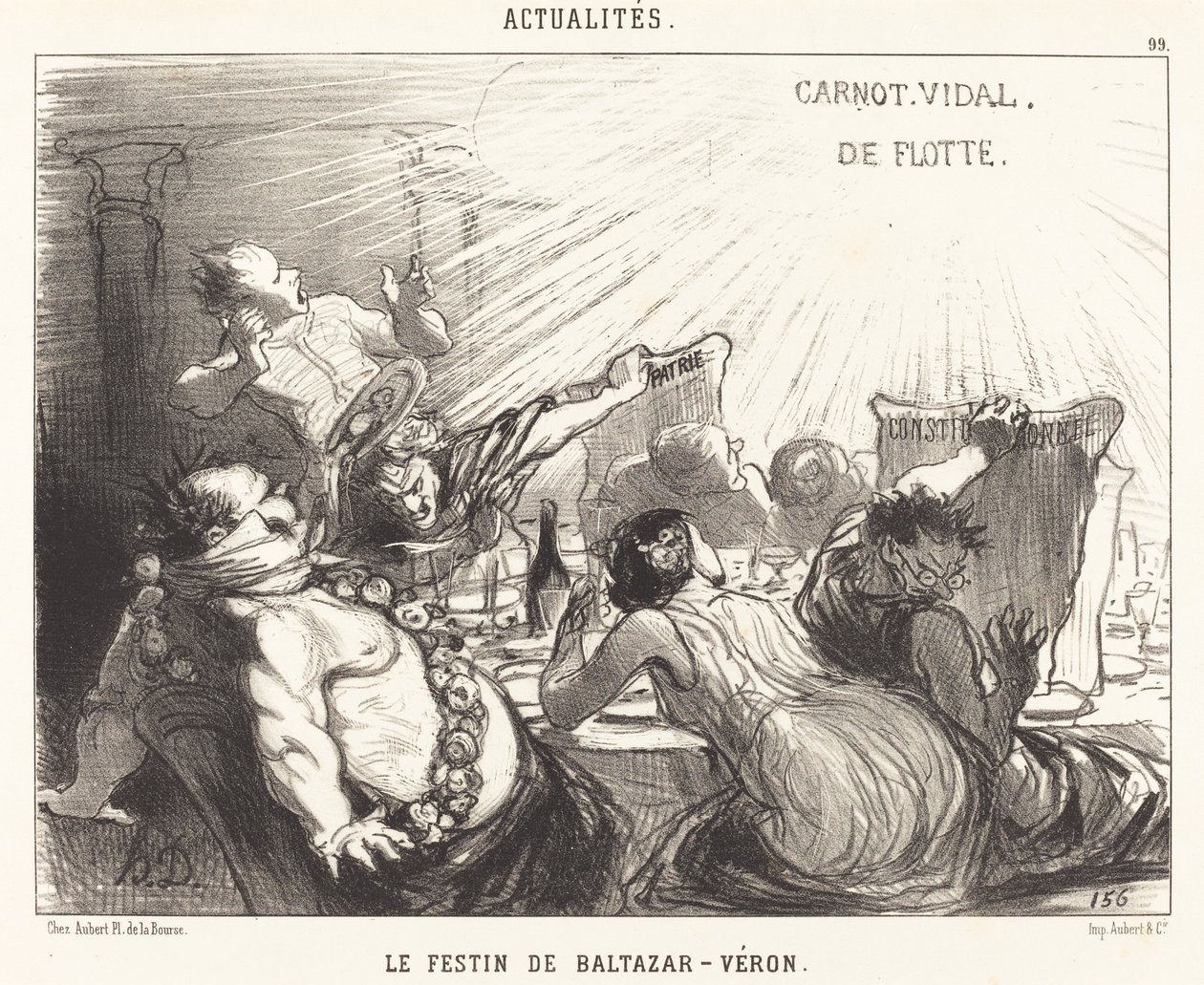 El festín de Baltazar-Véron de Honoré Daumier