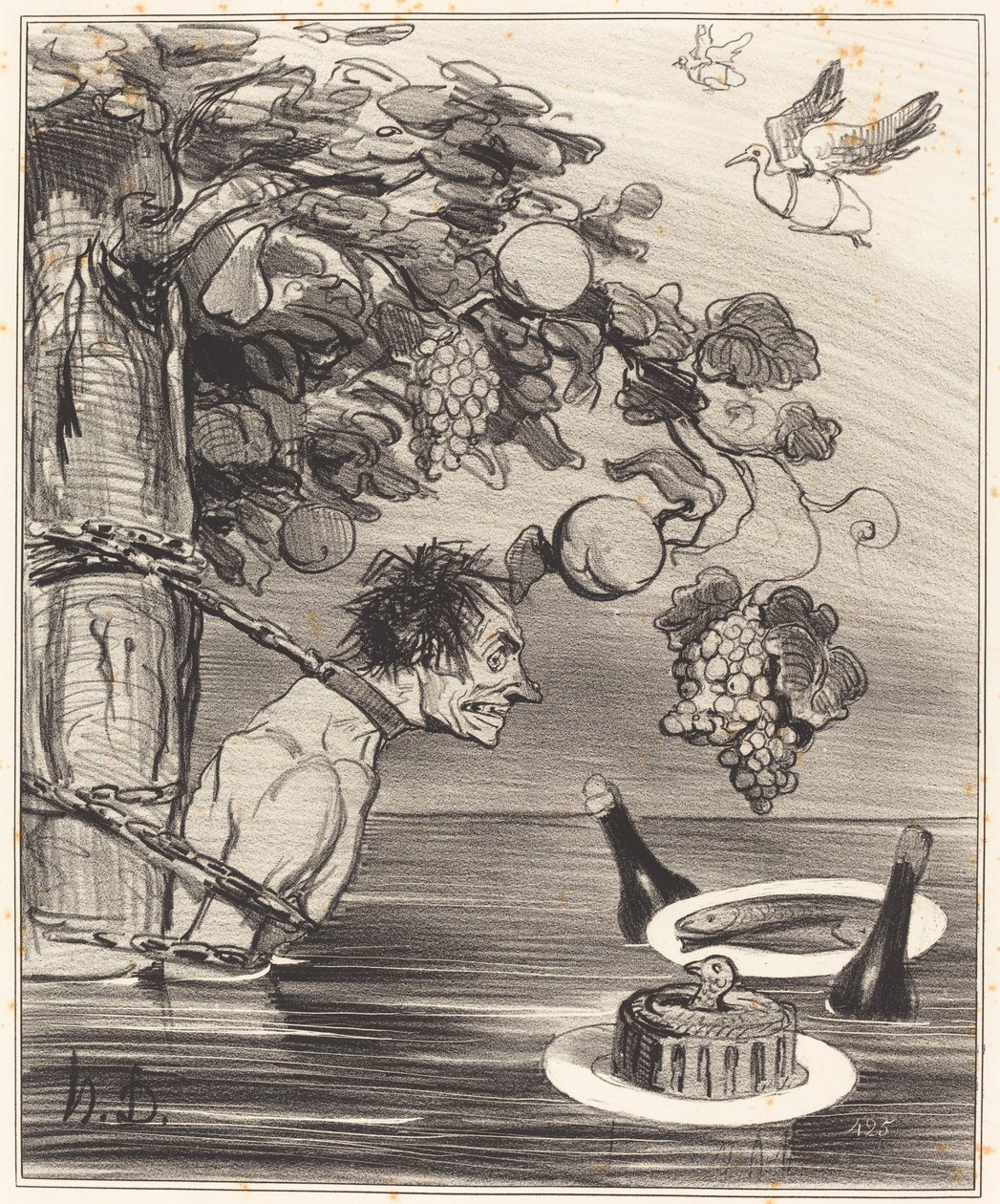 El suplicio de Tántalo de Honoré Daumier