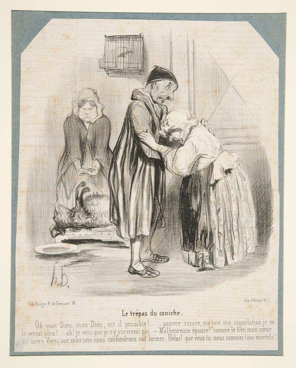 Las trepas del caniche de Honoré Daumier