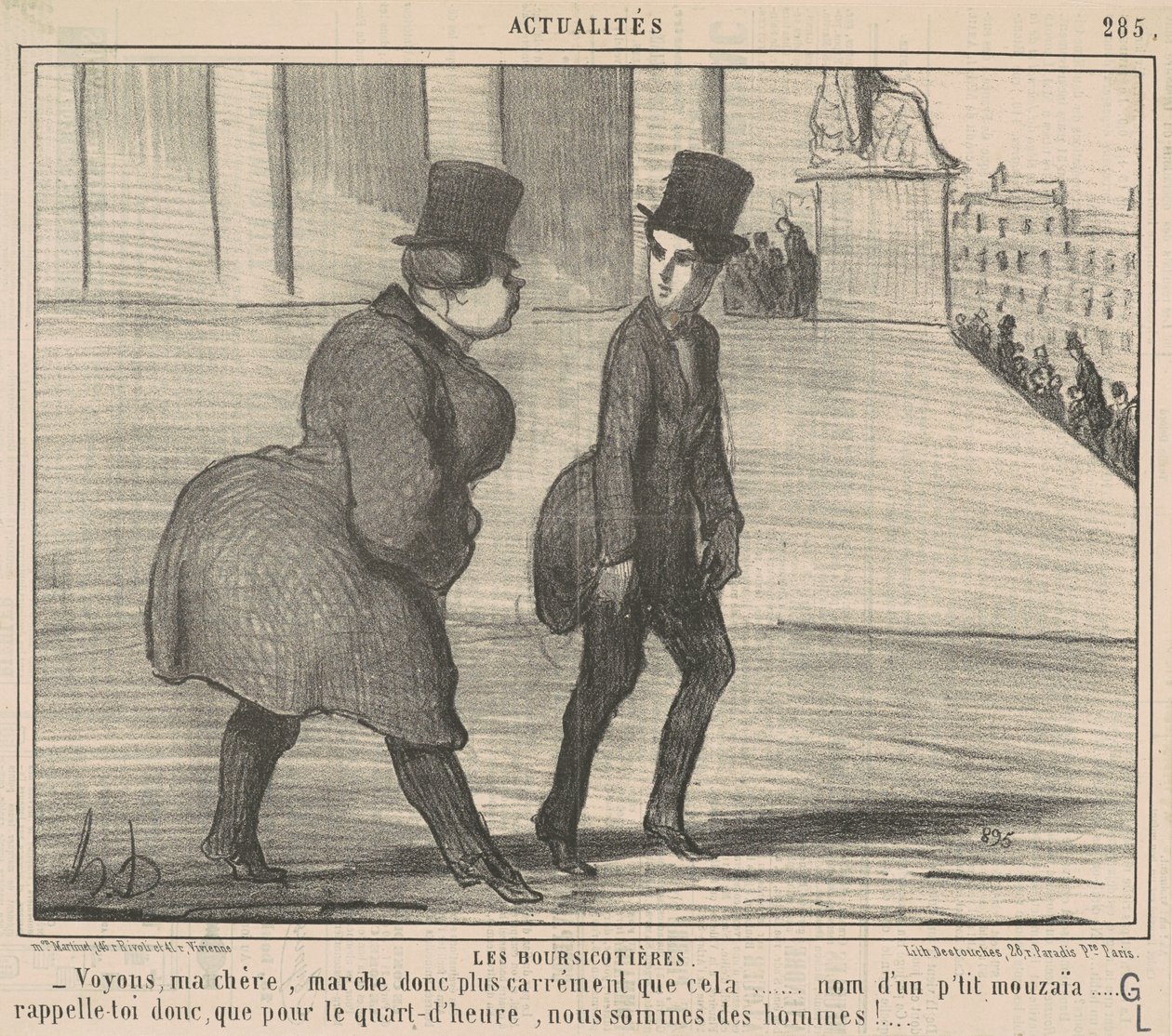 Las especuladoras... Veamos, querida... de Honoré Daumier