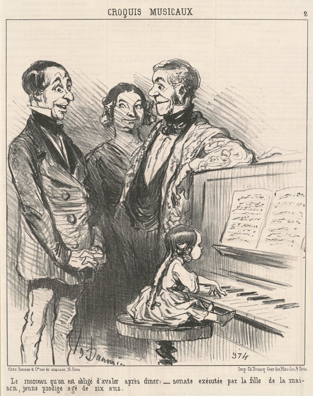 El trozo que uno está obligado a tragar... de Honoré Daumier