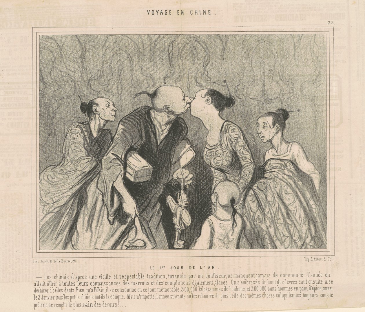 El primer día del año de Honoré Daumier