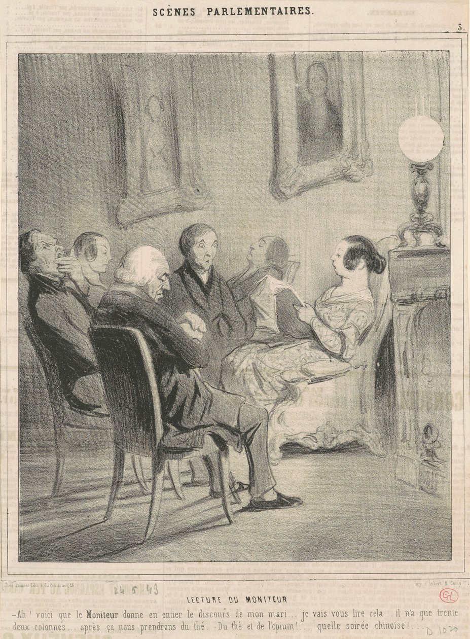 Lector del monitor de Honoré Daumier