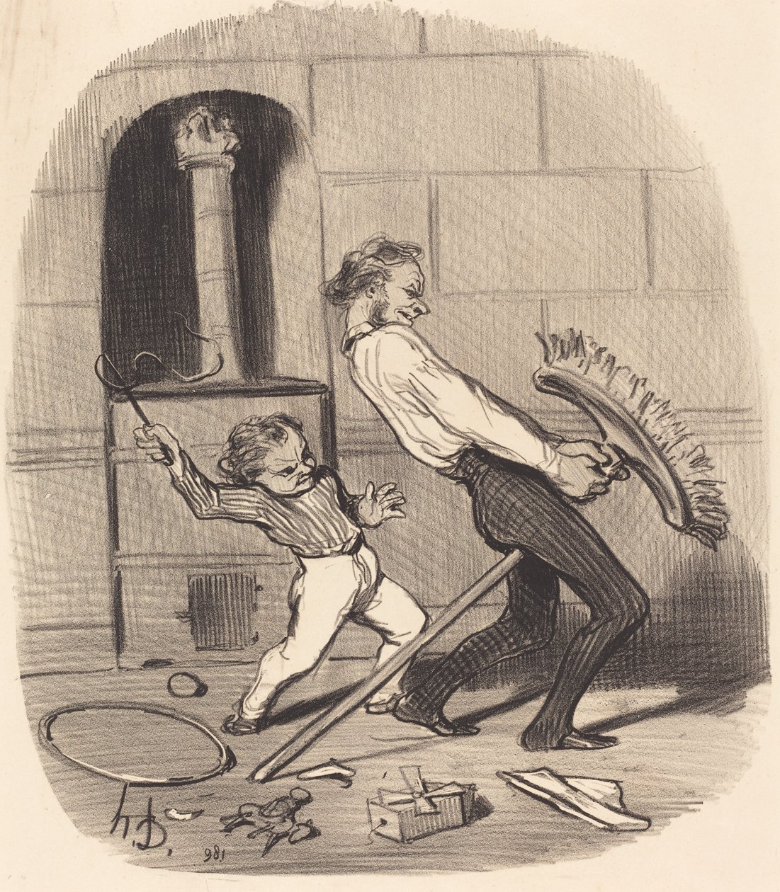 Lección de Equitación, Alta Escuela de Honoré Daumier