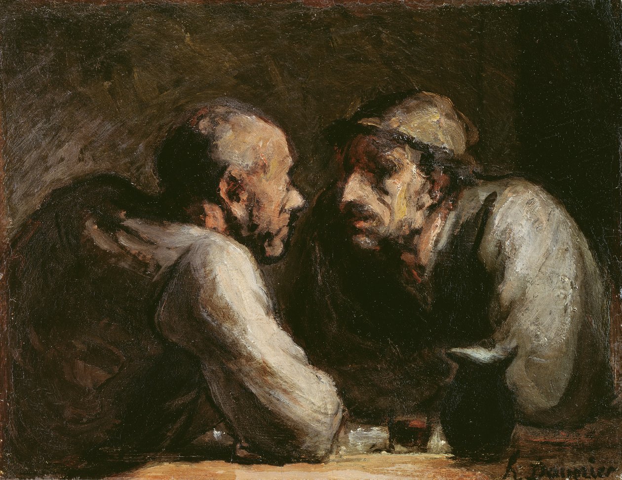 Los dos bebedores de Honoré Daumier