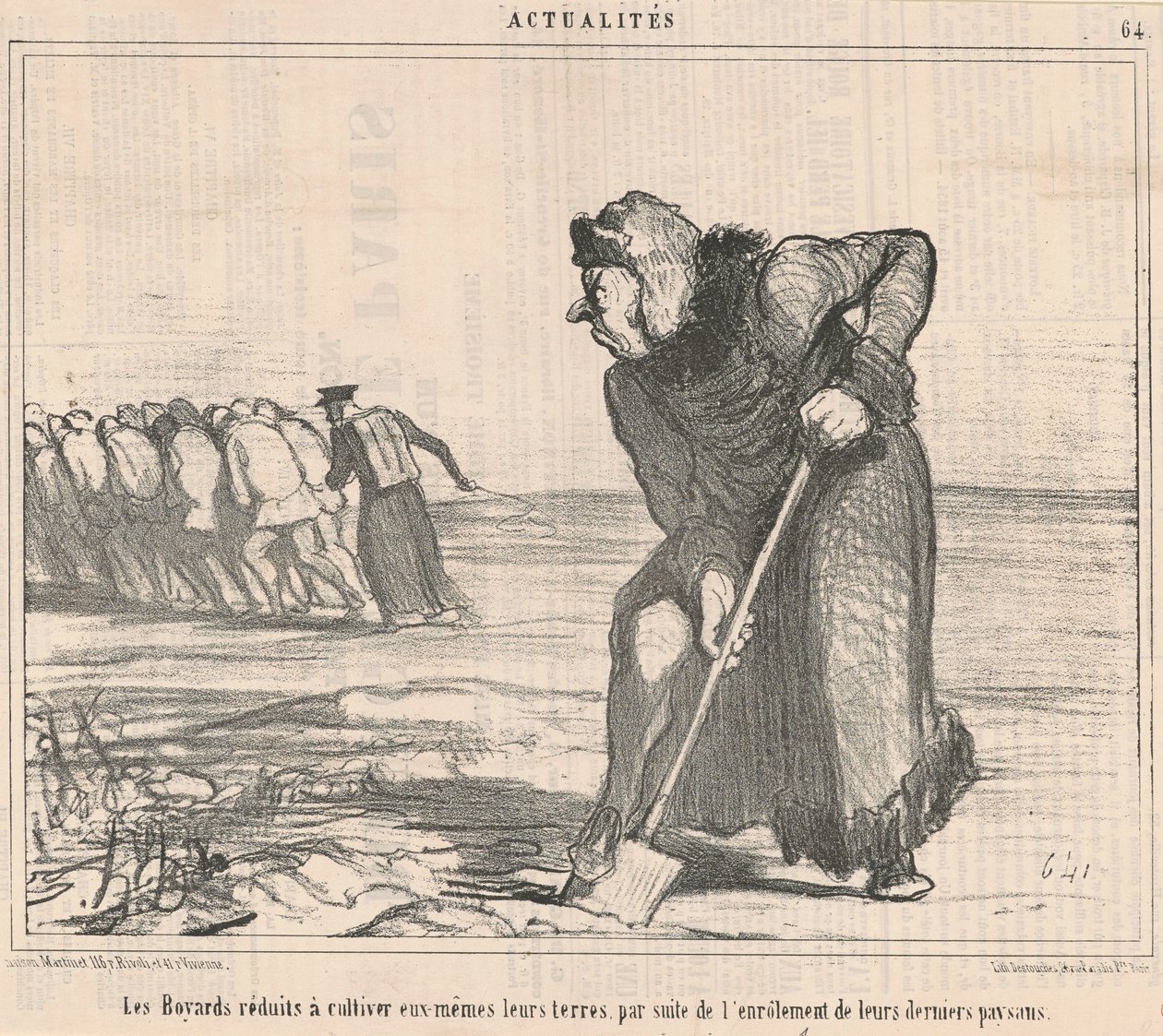 Los boyardos reducidos a cultivar... de Honoré Daumier