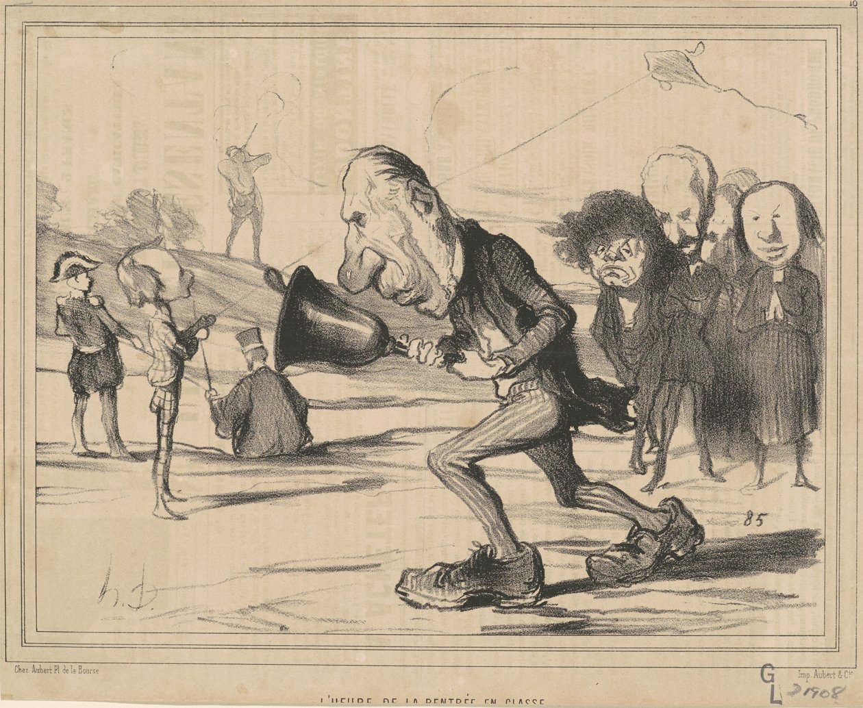 La hora de la entrada a clase de Honoré Daumier