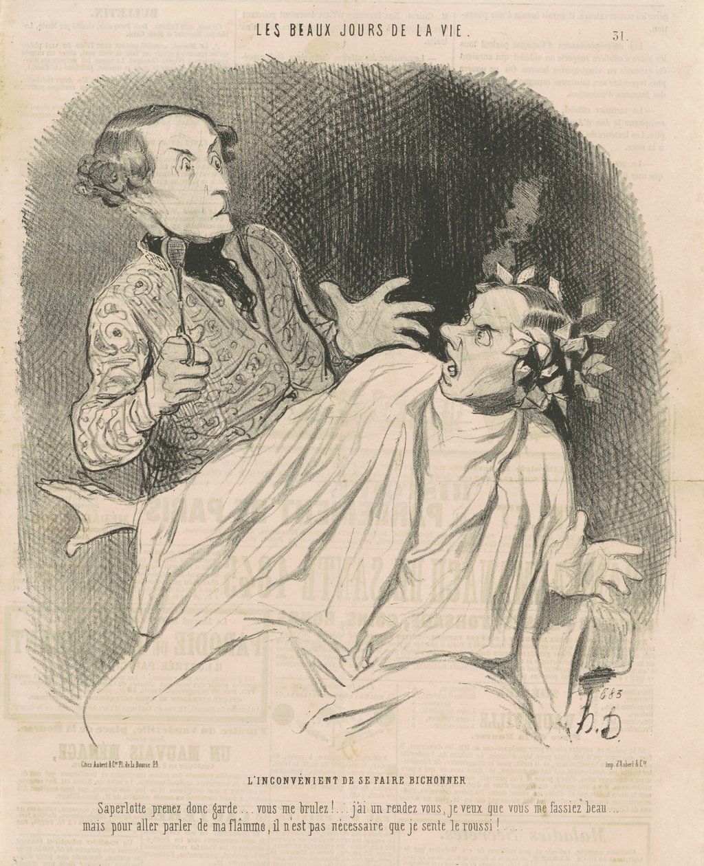 El inconveniente de hacerse mimar de Honoré Daumier