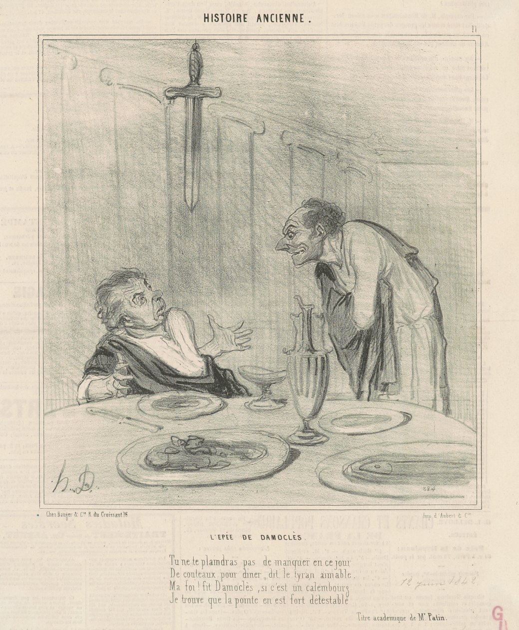 La espada de Damocles de Honoré Daumier