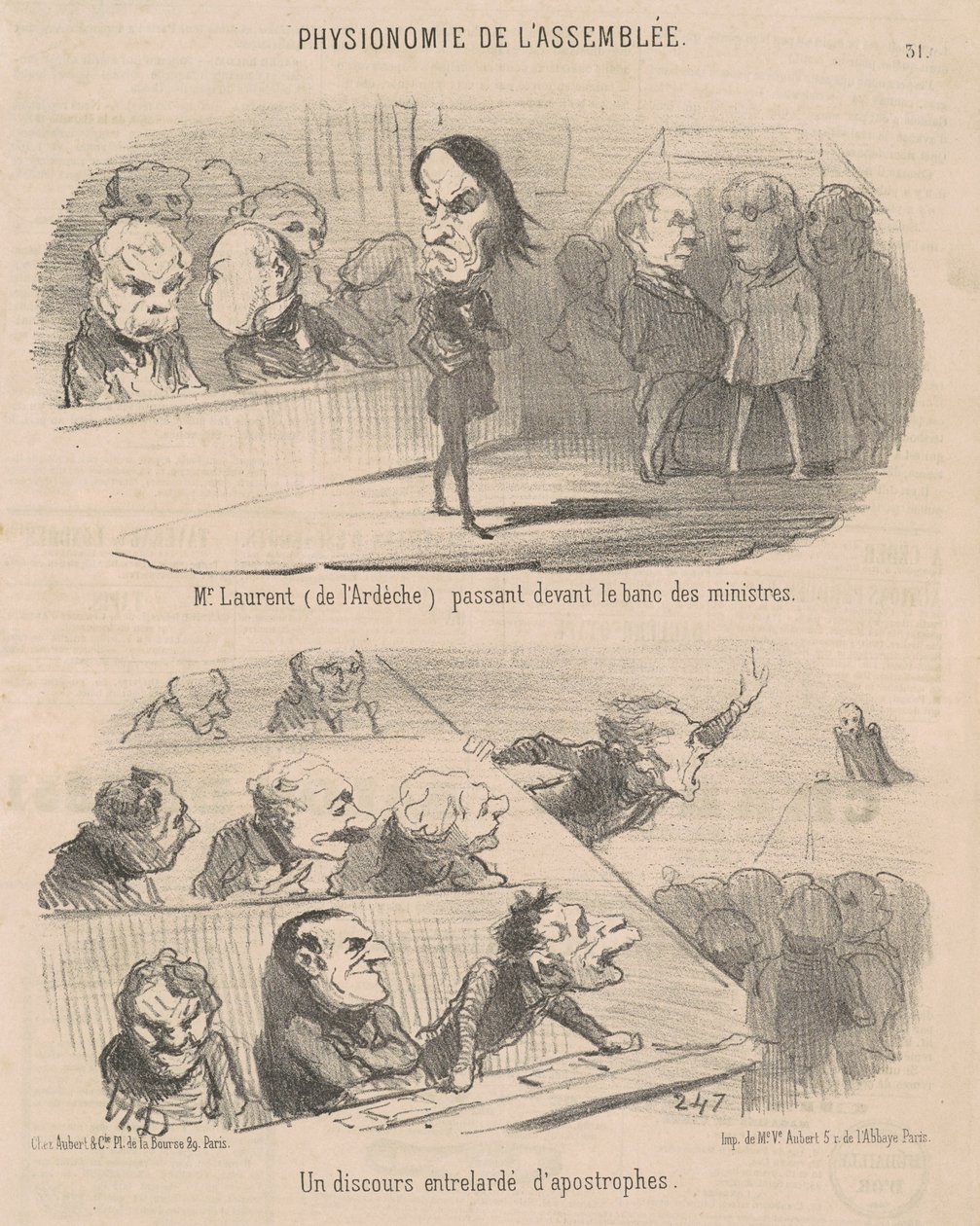 M. Laurent (de Ardèche) Pasando... de Honoré Daumier