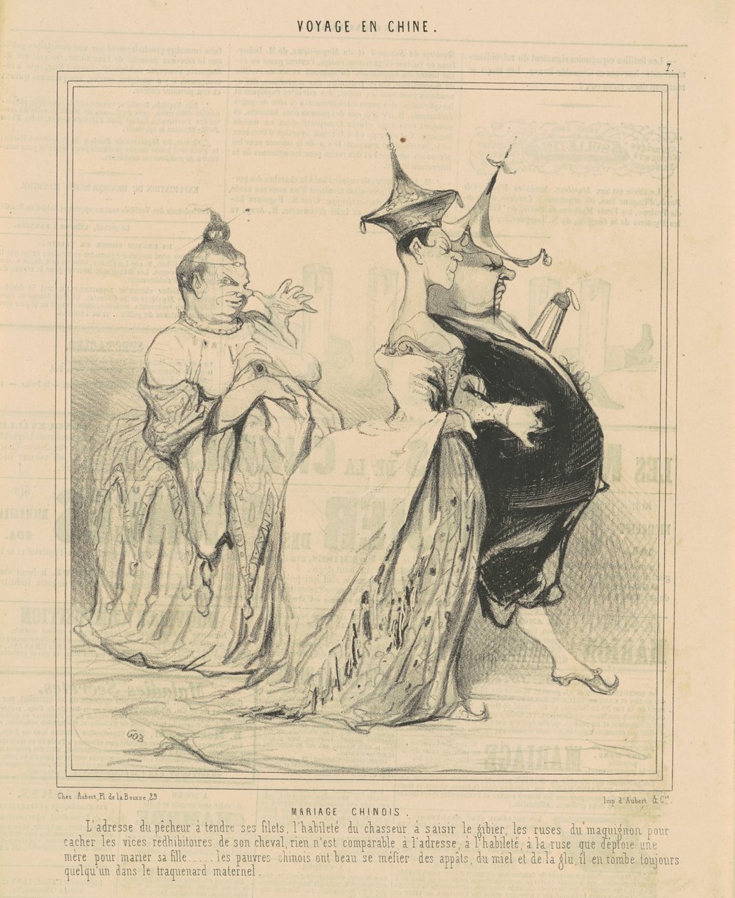 Boda china de Honoré Daumier