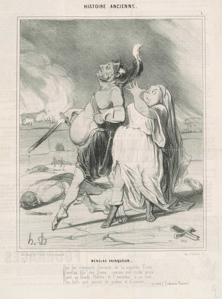 Menelao vencedor de Honoré Daumier