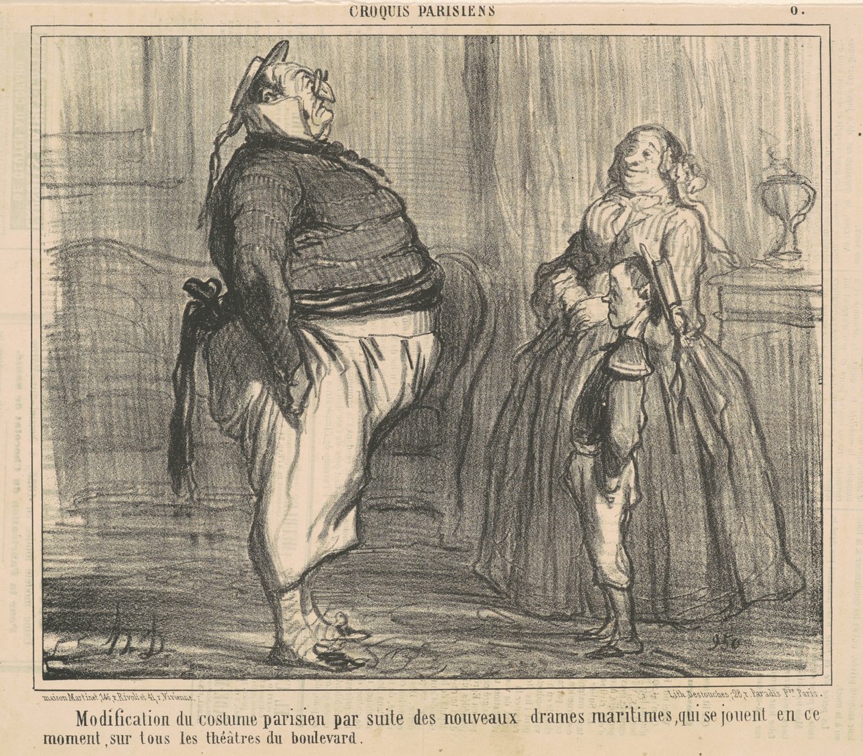 Modificación del traje parisino ... de Honoré Daumier