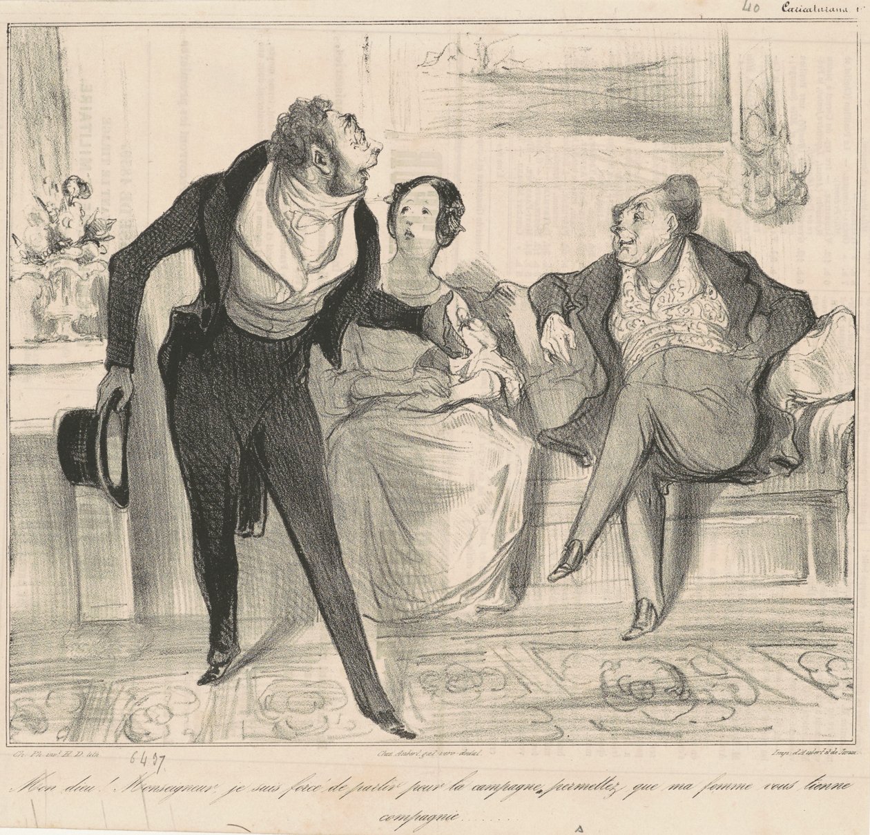 ¡Dios mío! Monseñor, yo soy... de Honoré Daumier