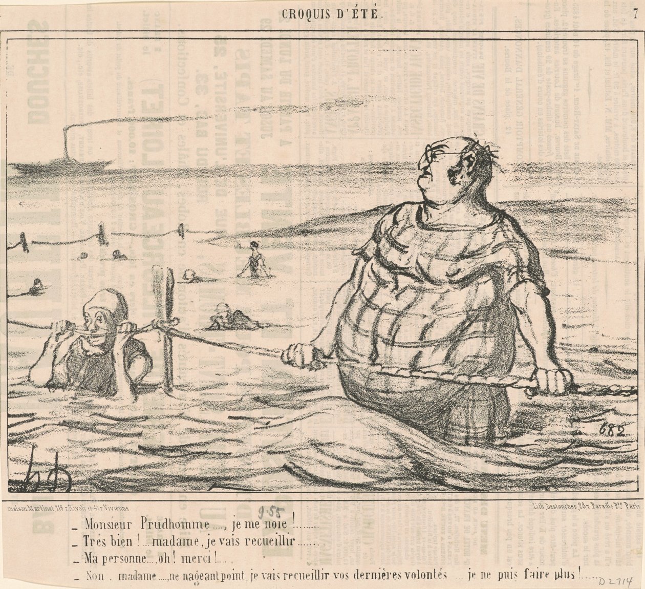 Señor Prudhomme ... ¡Me estoy ahogando! ... de Honoré Daumier