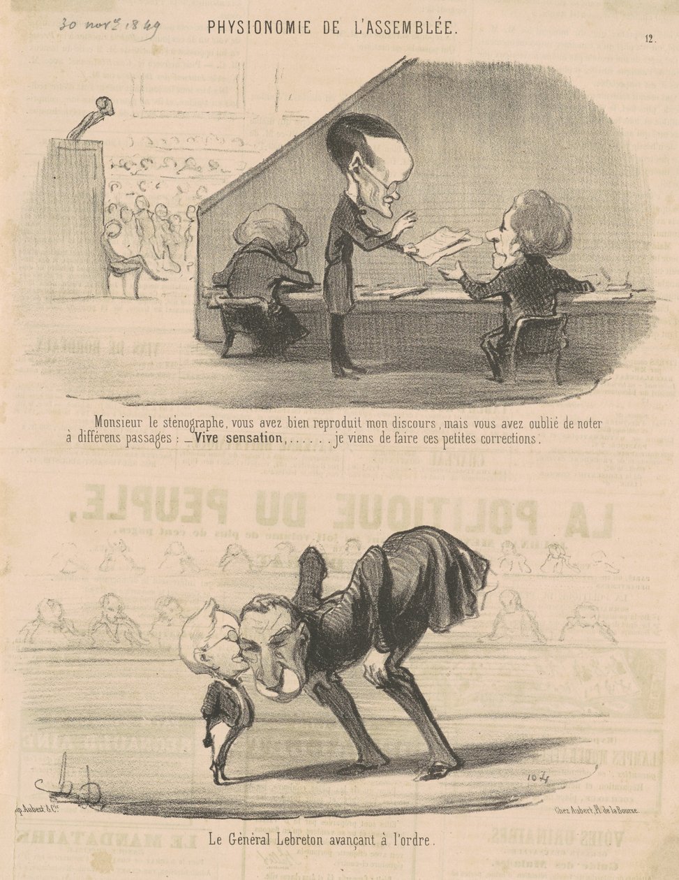 Señor el taquígrafo ... de Honoré Daumier