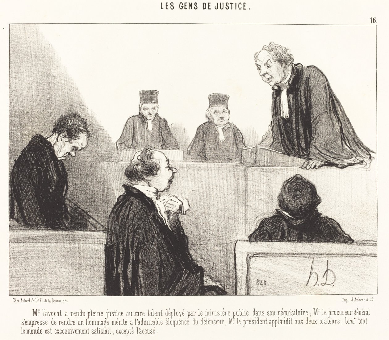 El abogado ha hecho plena justicia... de Honoré Daumier