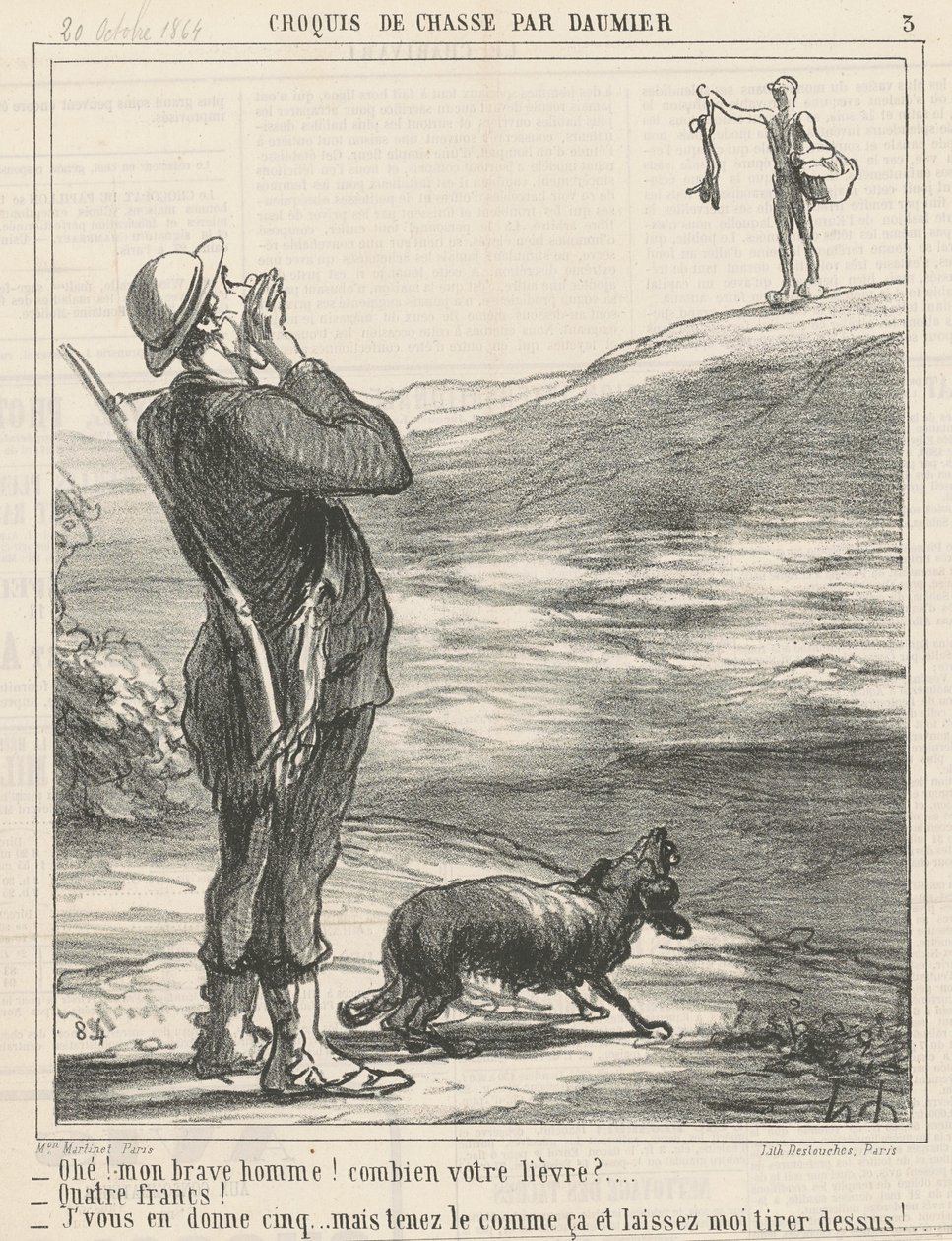 ¡Ohé! ... ¿Cuánto cuesta su liebre? ... de Honoré Daumier
