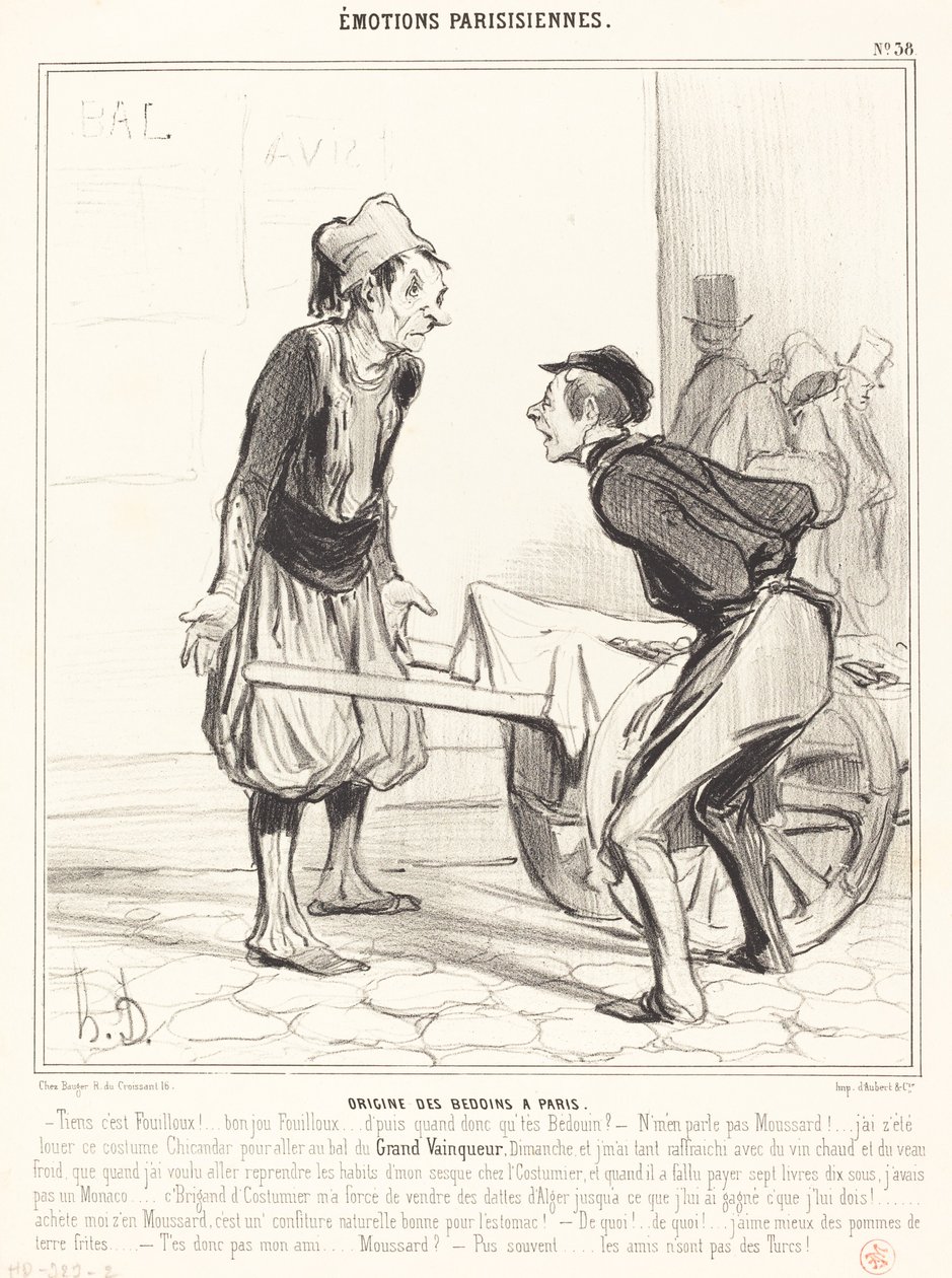 Origen de los beduinos en París de Honoré Daumier