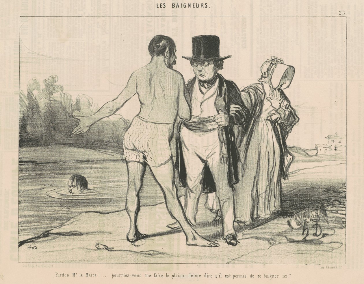 Perdón, Sr. Alcalde! ... ¿podría...? de Honoré Daumier