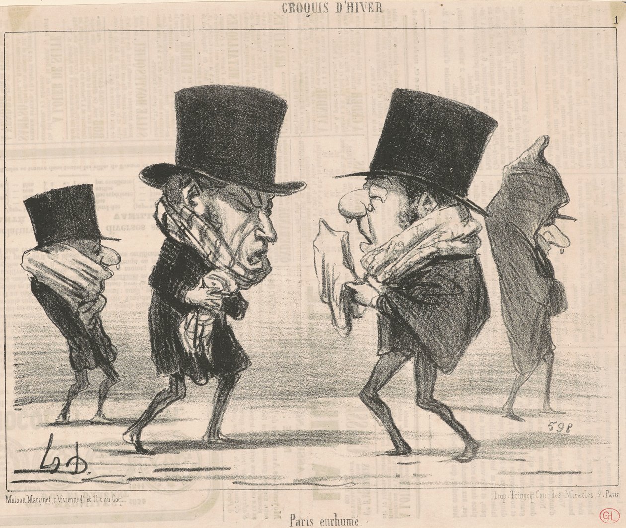 París resfriado de Honoré Daumier