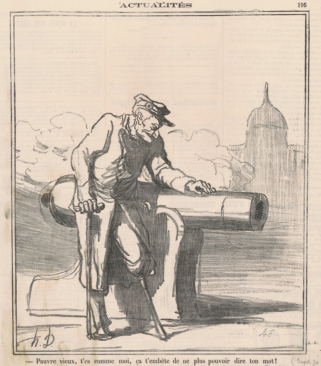 ¡Pobre viejo! Eres como yo... de Honoré Daumier