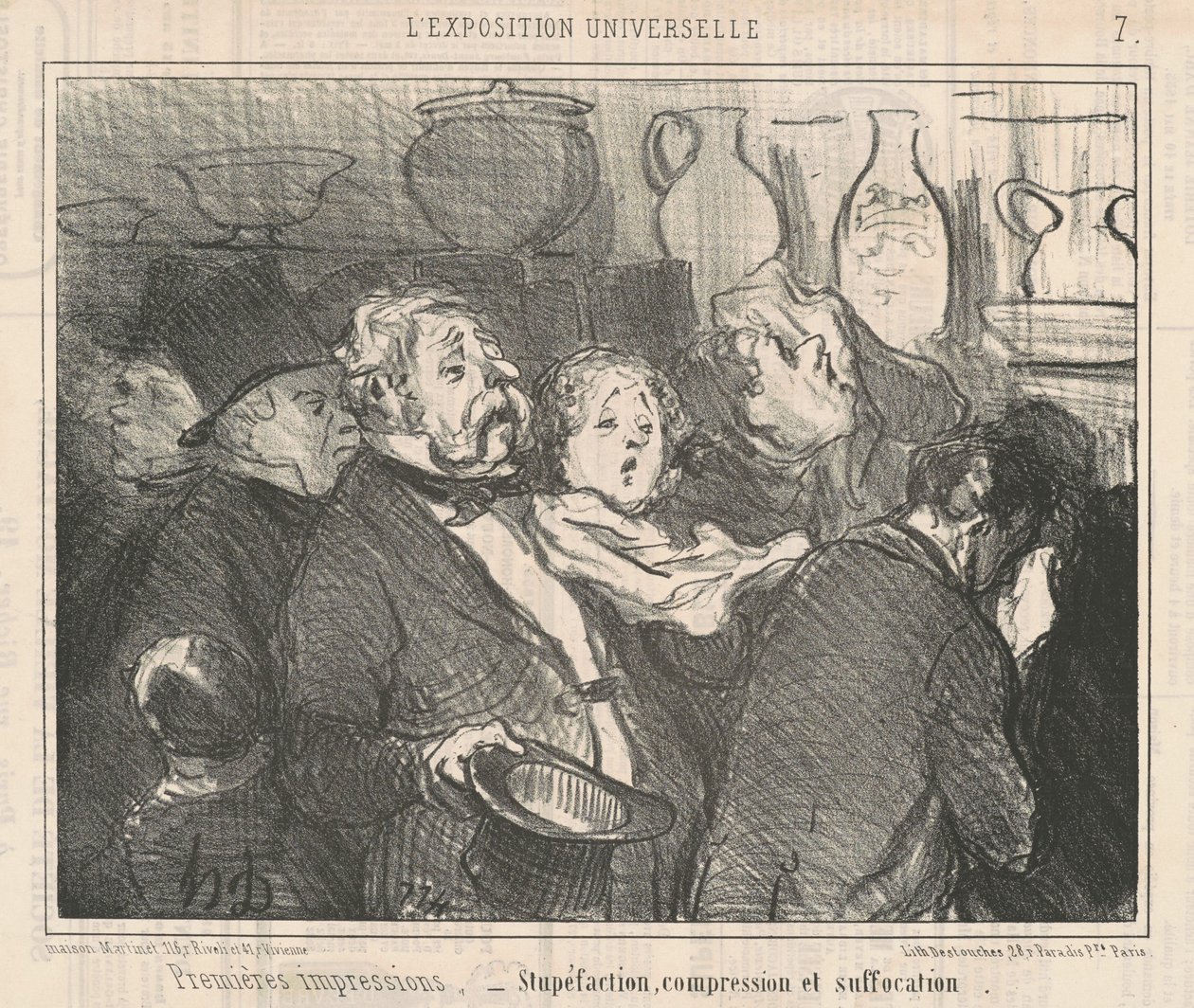 Primeras impresiones... Estupefacción... de Honoré Daumier