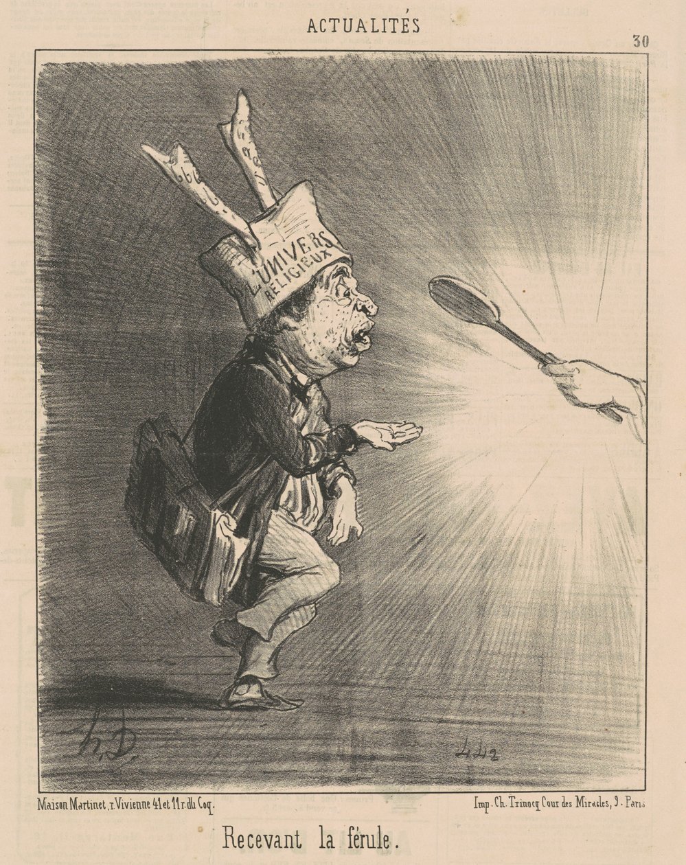 Recibiendo la férula de Honoré Daumier
