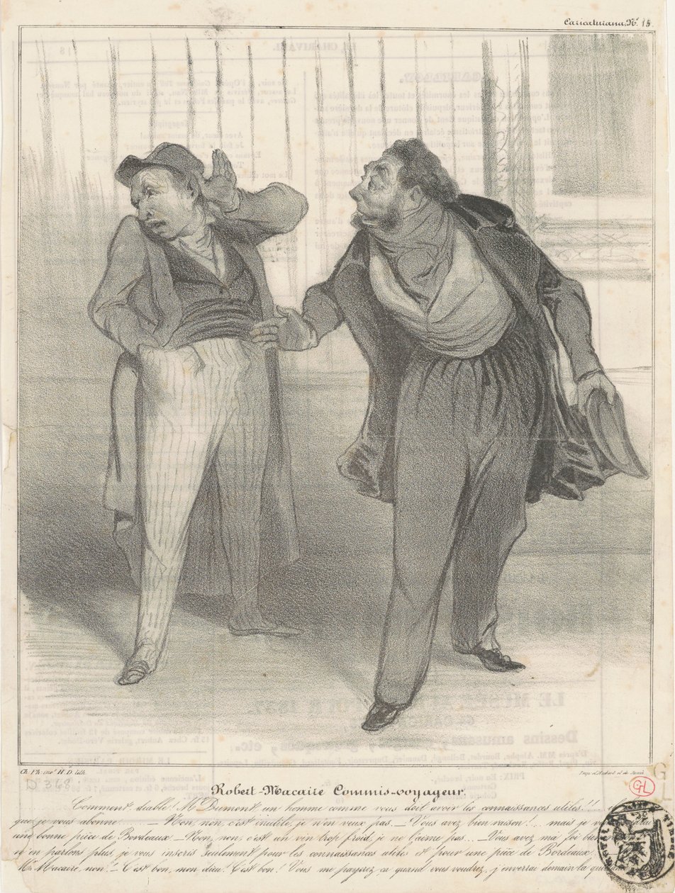 Robert Macaire comisionista-viajero de Honoré Daumier