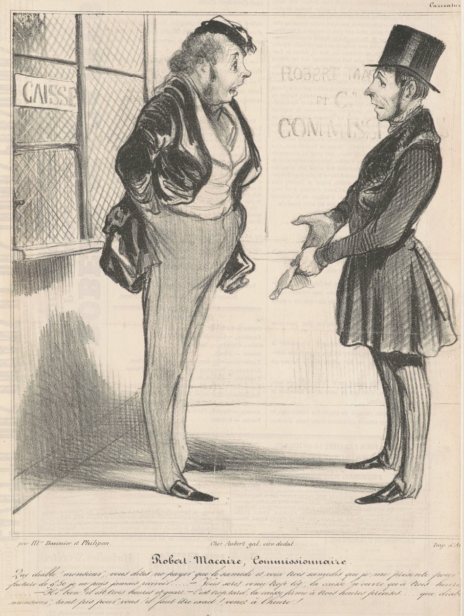 Robert Macaire comisionista de Honoré Daumier