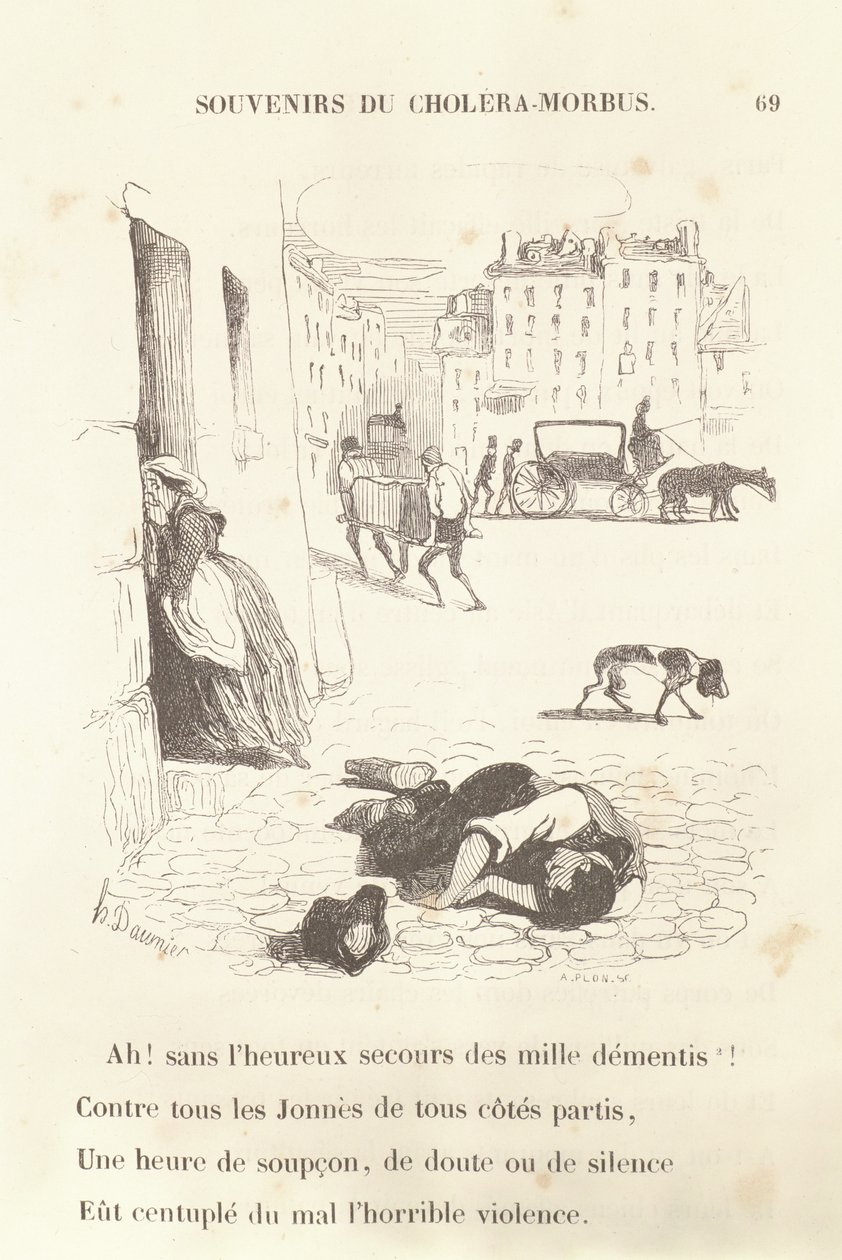 Recuerdos del Cólera-Morbus, 1840 de Honoré Daumier