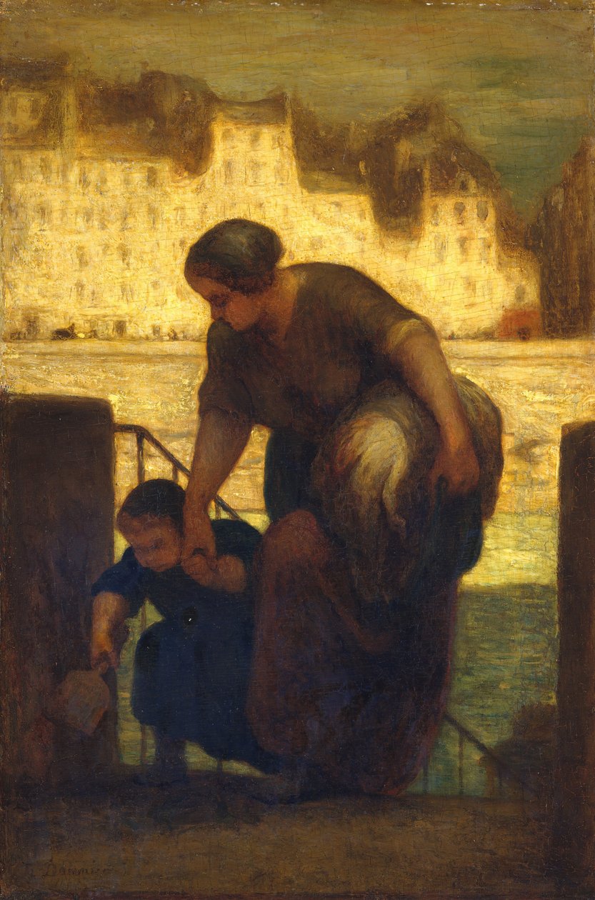 La lavandera de Honoré Daumier