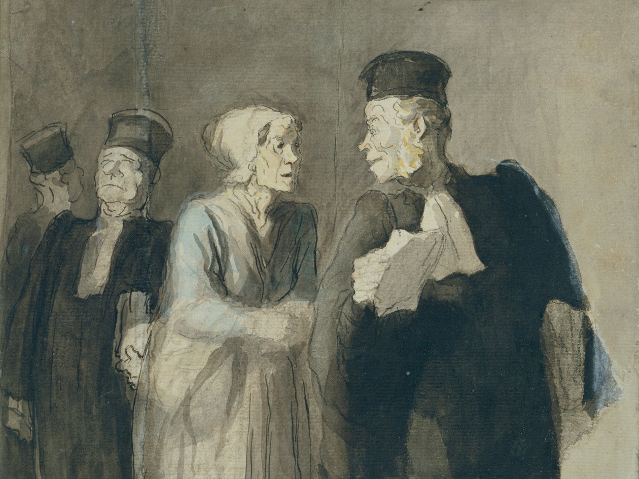 El abogado y su cliente de Honoré Daumier
