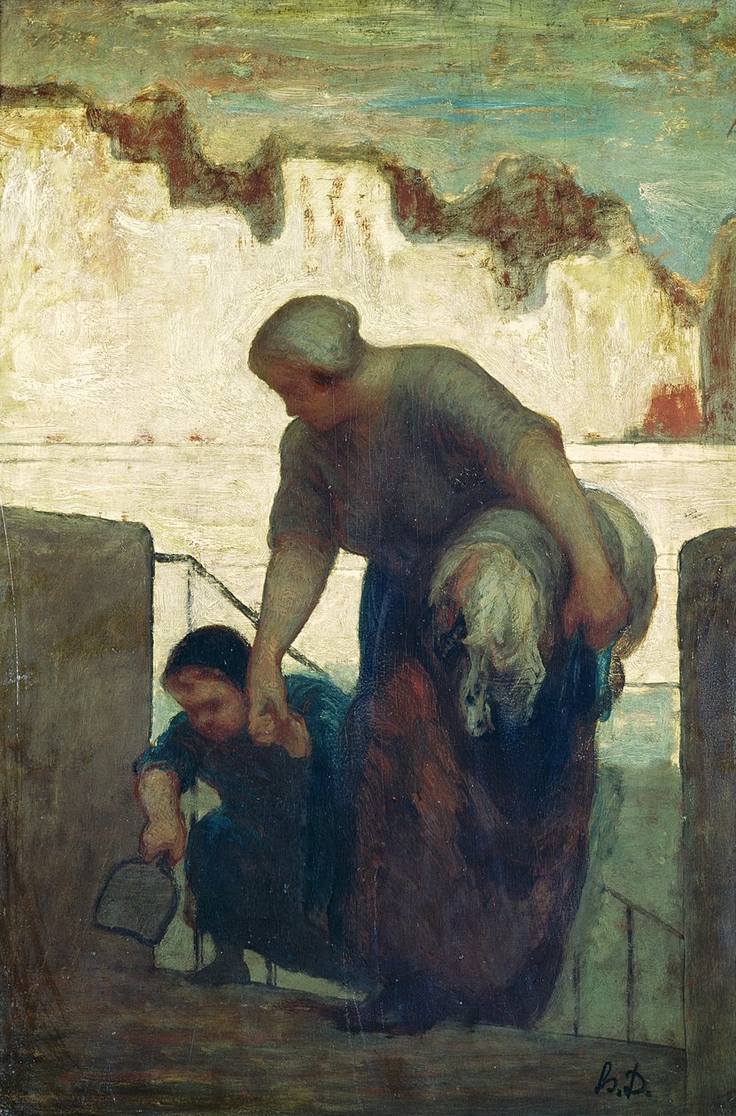 La lavandera, c.1860-61 de Honoré Daumier